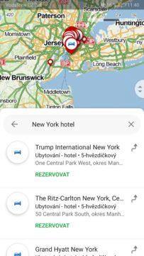 Mapy.cz - rezervace hotelu v New Yorku