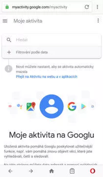 Moje aktivita google automatické mazání aktivit