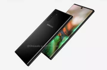 Samsung Note 10 zadní a přední strana