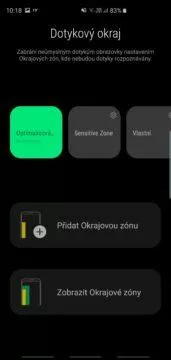 Nastavení EdgeTouch na Edge displeji