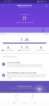 Xiaomi Mi Band 4 měření spánku