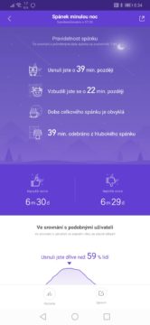 Xiaomi Mi Band 4 měření spaní