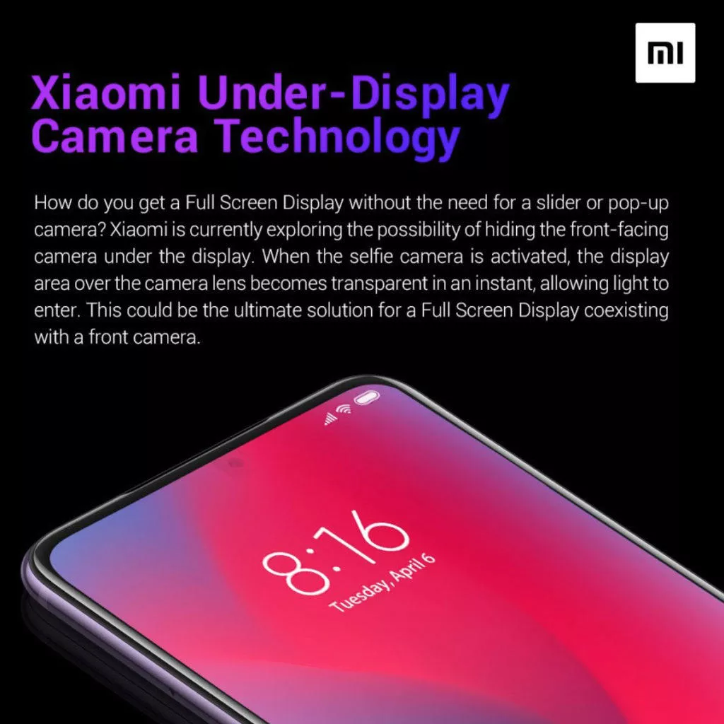 Jak vypadá kamera od Xiaomi schovaná v displeji