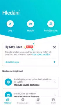 Skyscanner rezervace hotelu a auta, vyhledávač letenek