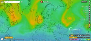 Windy - ukazatel ozonové vrstvy