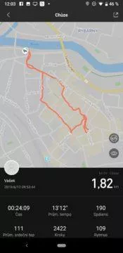 Xiaomi Amazfit Cor 2 trasa