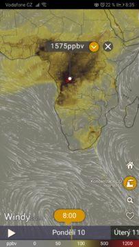 Znečištění ovzduší - mapa