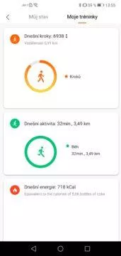 Vaše fitness aktivita