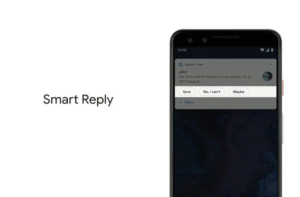 Chytré odpovědi v Android Q