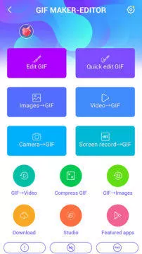 Aplikace GIF maker editor