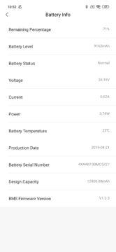 Stav baterie koloběžky Xiaomi Mi Scooter Pro