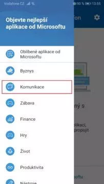 Aplikace Váš telefon - SMS z PC