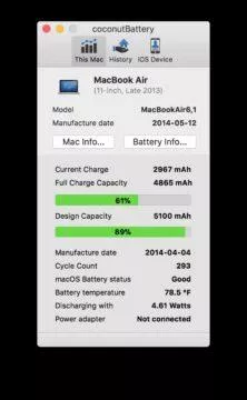 CoconutBattery - MacBook