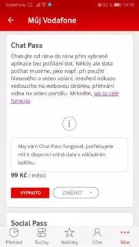 Datový roaming - chat pass