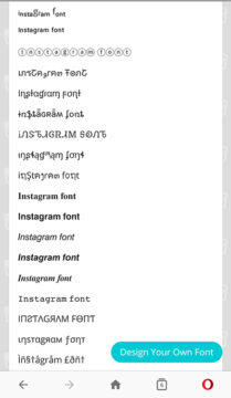 font instagram příspěvek