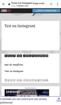 fonts for instagram