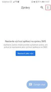 Google Messages - jak zapnout temný režim