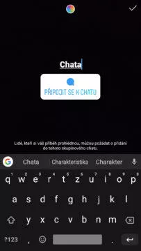 Instagram Stories skupinový chat