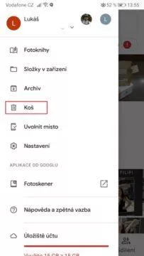 Jak obnovit smazané fotky - Google fotky