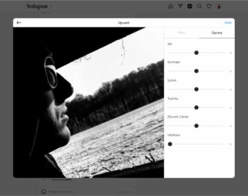 jak přidat foto video Instagram PC desktop 5 úpravy