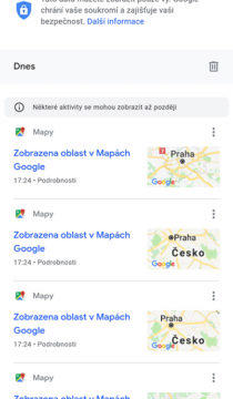 jak smazat historii google mapy