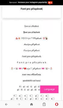 jak zmenit font na instagramu