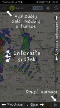 Kde prší - Česká republika