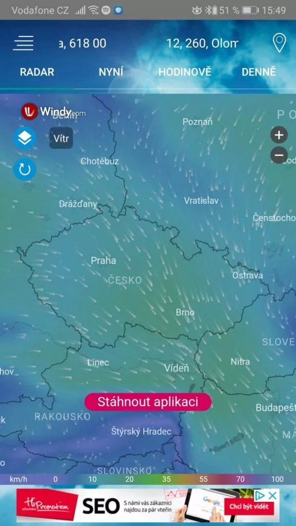 Kde sledovat počasí