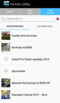 kulturní akce aplikace