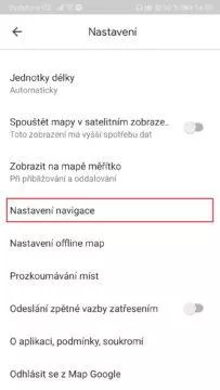 Mapy Google - tmavý režim