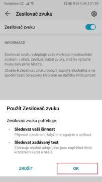 Mobilní telefon - zesilovač zvuku