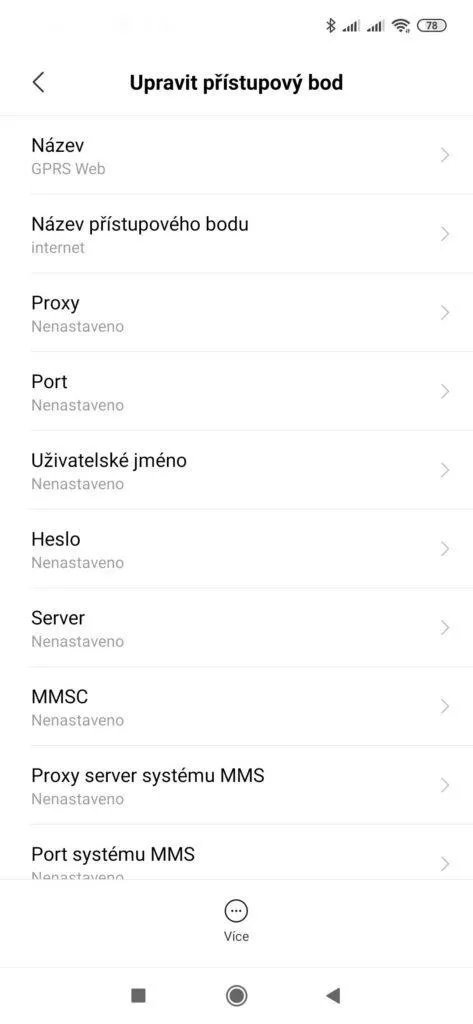 Jak nastavit APN internet?