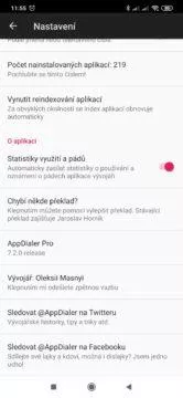 Nastavení AppDialer Pro