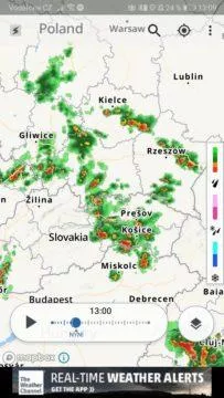 Počasí - bouřky - radar