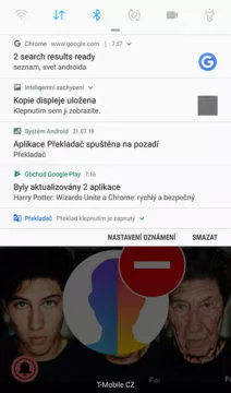 upozornění na offline vyhledávání chrome