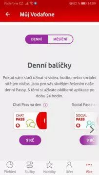 Vodafone Pass - denní a měsíční