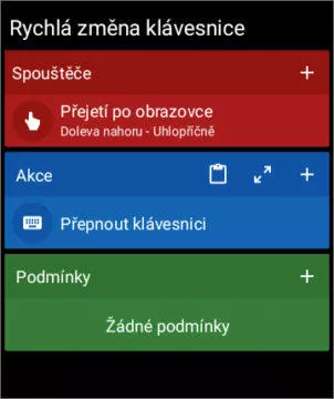 Změna klávesnice - automatizovat Android