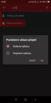 Změna klávesnice - automatizovat Android - gesto 1