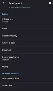 změna motivu chrome