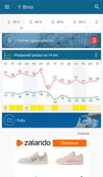 dlouhodobá předpověď počasí aplikace