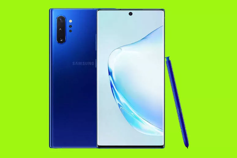 galaxy note 10 + aura blue