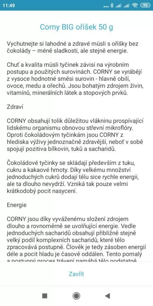 Informace o zboží