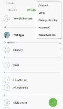 jak skrýt kontakty bez telefonního čísla