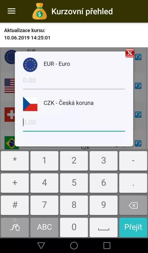Kurzovní přehled - hlídání kurzů a sledování