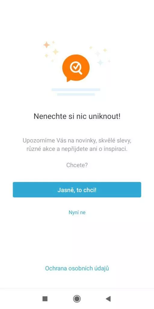 Nabídka upozornění na novinky