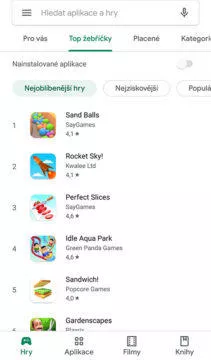 nový vzhled google play