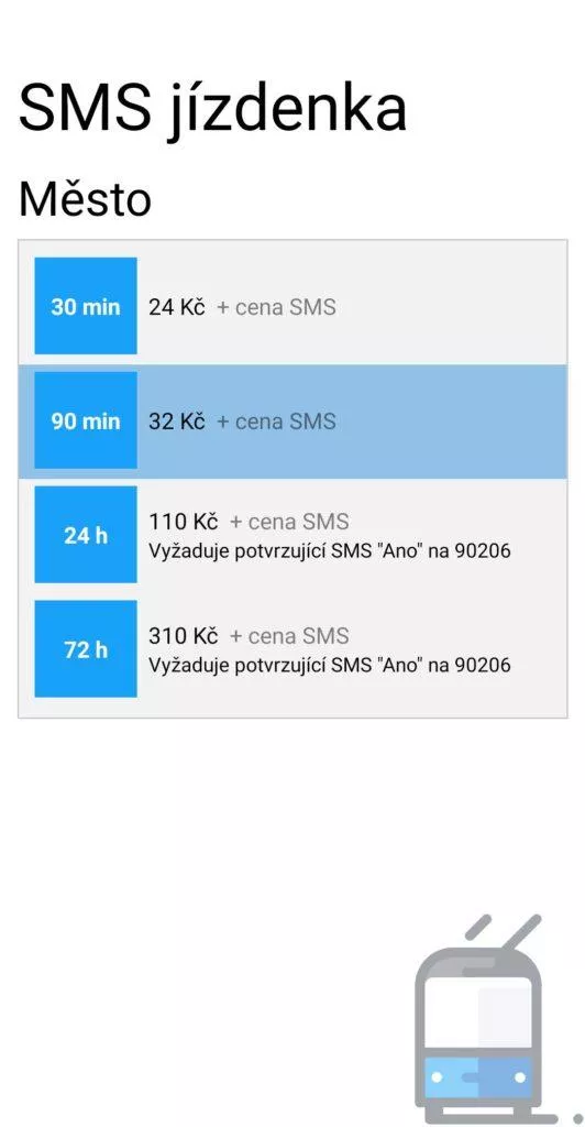 SMS Jízdenka - kupte si lístek