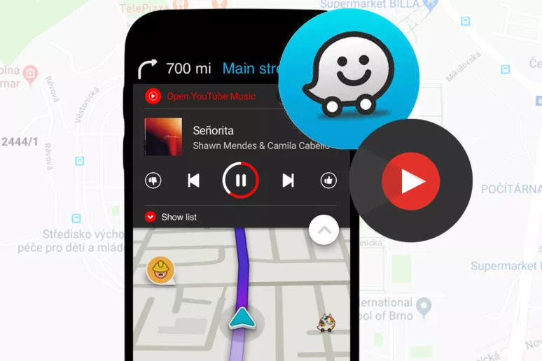 youtube music waze