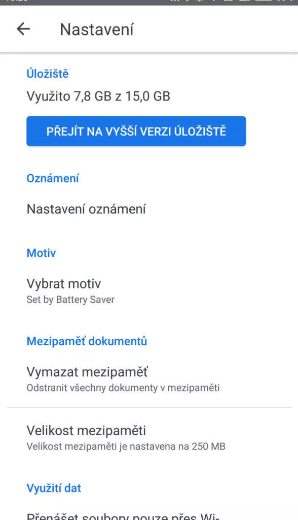 jak aktivovat tmavý režim google disk