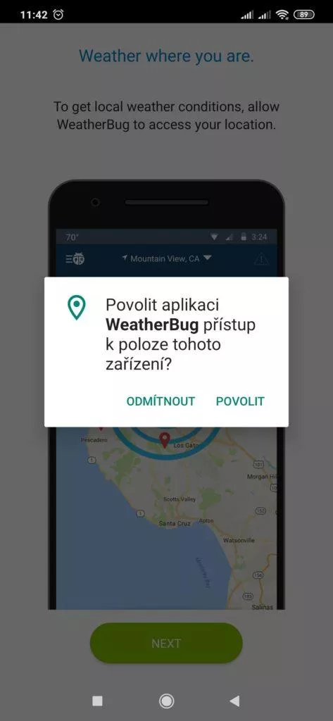Přístup k poloze